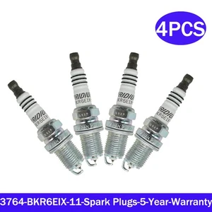 4x New Iridium 3764 Spark Plugs IX BKR6EIX11 - Foto 1 di 5