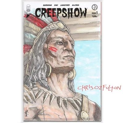 Creepshow #1 Horror Comic Book Sketch Blank Cover Art Variant by Chris Oz Fulton - Image 1 of 4