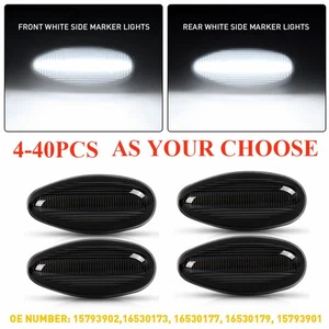 4-40 White LED Side Marker Light For 99-14 GMC 2500HD 3500HD Dually Bed 16530179 - Picture 1 of 30