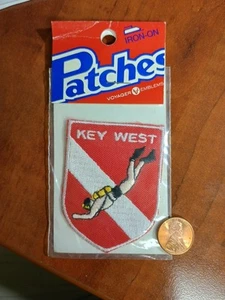Vintage Voyager Florida Key West Tauchen Patch Emblem NEU aufbügeln oder aufnähen - Bild 1 von 3