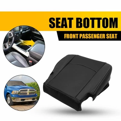 For 2013-2018 Dodge Ram 1500 2500 3500 Right Bottom Leather Seat Cover Black EXC - Image 1 of 4