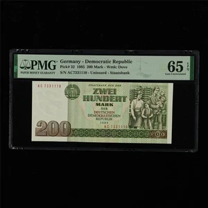 1985 Germany - Democratic Republic 200 Mark Pick#32 PMG 65 EPQ Gem UNC - Picture 1 of 4