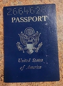 Vintage U.S. Passport Expired with Stamps 1980's Cancelled - Picture 1 of 5