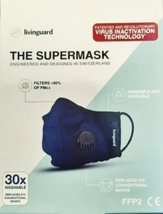 10 x Livinguard Face mask the SUPERMASK Ultra 30 x Washable 6 MONTH LIFE **UK** - Picture 1 of 4