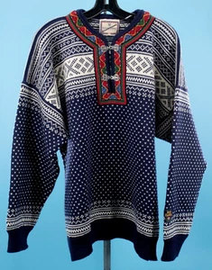 VTG Womens 90s Y2K Blue & Red Dale Of Norway Wool Sweater XL 1990s 2000s Classic - Picture 1 of 11