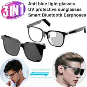 Gafas de sol 3 en 1 Bluetooth Auriculares Llamadas Música Auriculares Auriculares Auriculares Auriculares Abiertos - Imagen 1 de 18