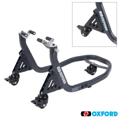 Oxford ZERO-G Front Dolly Motorcycle Paddock Stand Caster Wheels Garage Workshop - Image 1 of 4