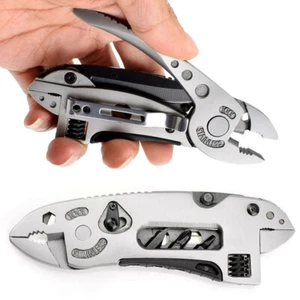 Juego de herramientas múltiples llaves ajustables alicates cuchillo mandíbula destornillador plegable supervivencia - Imagen 1 de 12