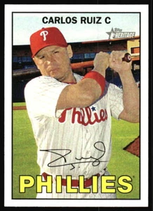 2016 Topps Heritage Carlos Ruiz #138 Philadelphia Phillies - Picture 1 of 2
