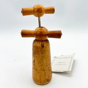 Cavatappi antico da collezione in legno a doppia elica manico tirebouchon 900 - Imagen 1 de 10