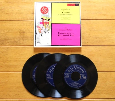 OFFENBACH GAITE PARISIENNE AND STRAUSS WALTZES 45RPM 7" VINYL x3 VG+ BALLET - Image 1 of 4