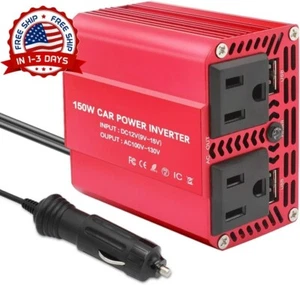 Inversor De Corriente 12V A 110V 150W Convertidor Para Carro Auto Casa Con USB. - Picture 1 of 8