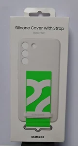 Official Geniune Samsung Galaxy S22+ White Silicon Cover / Case with Green Strap - Picture 1 of 4