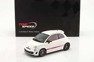 1:18 Top Speed Abarth 595 Gara Blanco/Rojo TS0397 Nuevo - Imagen 1 de 8