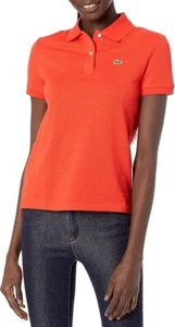 Lacoste Women's Classic Fit Short Sleeve Petit Piqué Polo, Redcurrant Bush, 34-2 - Picture 1 of 2