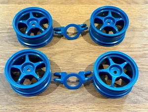 Tamiya One Piece Racing Spoke Rims Rare Blue Hobby Show Edition NIP / NOS - Picture 1 of 6