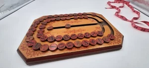 Antique Wooden Letter Spelling Board 1800's Child's Educational ABC Learning  - Picture 1 of 20