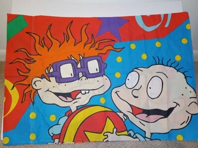 Винтажная наволочка Rugrats стандартная двусторонняя Tommy Chuckie Angelica Spike  - Изображение 1 из 4
