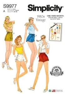 Simplicity Sewing Pattern S9977a Misses’ Shorts size 6-14 - Picture 1 of 6
