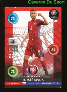 047 TOMAS SIVOK REP.CZECH CARTE CARD ADRENALYN ROAD TO UEFA EURO 2016 PANINI T - Picture 1 of 1