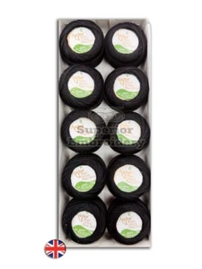 10 Black Colour Anchor Pearl Cotton Embroidery Crochet Thread ball size 8, 85m - Picture 1 of 10