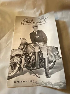 Harley Enthusiast Modelo Intro 1940 Modelos Knucklehead UL WL Septiembre 1939 - Imagen 1 de 3