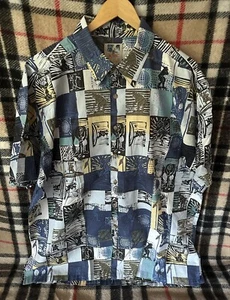 JOHN SEVERSON KAHALA Mens Hawaiian Golf Cotton Button Up Short Sleeve Shirt XL - Picture 1 of 5