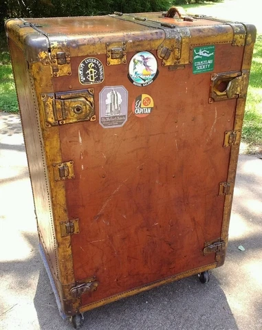Hartmann Saks Fifth Ave. Steamer Trunk #4270 Turn Table RARE VHTF Early 1900's Cover