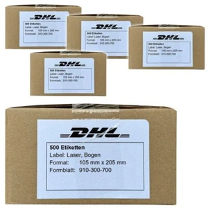 2500 Stück Original DHL Paket Aufkleber 910-300-700 Versandetiketten Paketschein - Bild 1 von 12