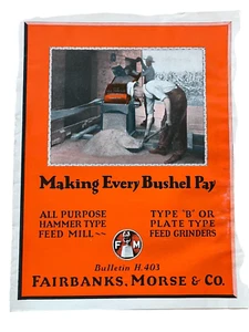 1920's Fairbanks Morse Hammer Type B or Plate Type Feed Grinders Bulletin H 403 - Picture 1 of 7