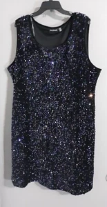 New-Woman’s Nina Leonard Sleeveless Black Cocktail Dress.Size 3x - Picture 1 of 8