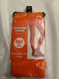 Amscan orange Strumpfhose ☆ M/L Kindergröße ☆ bis 85 lbs ☆ NEU im Paket ☆ ohne Fuß  - Bild 1 von 2
