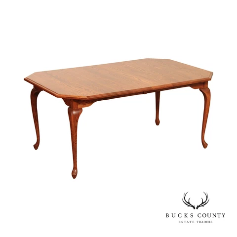 Oak Street Queen Anne Style Solid Oak Extendable Dining Table Cover
