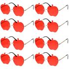 8 Pairs Red Rimless Apple Glasses Man Frameless Eyeglasses Sunglasses