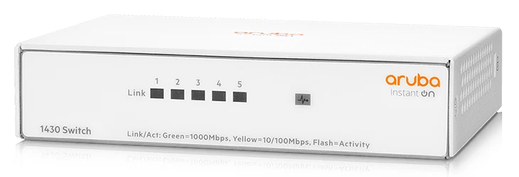 Aruba Instant On 1430 5G Unmanaged Switch 5 Port Gigabit Ethernet Network - Image 1 of 1