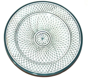 Cuenco de cerámica azul marroquí Safi - 10,1/4 pulgadas de diámetro x 1 pulgada de profundidad - Imagen 1 de 4