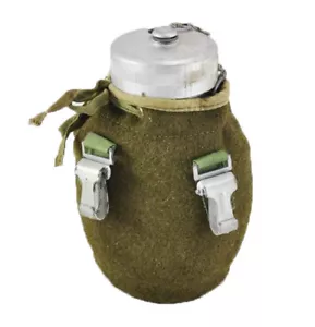 OLD POLISH POLAND VINTAGE CANTEEN FLASK + WOOL POUCH ARMY MODEL WW2 - MILITARY 2 - Picture 1 of 8
