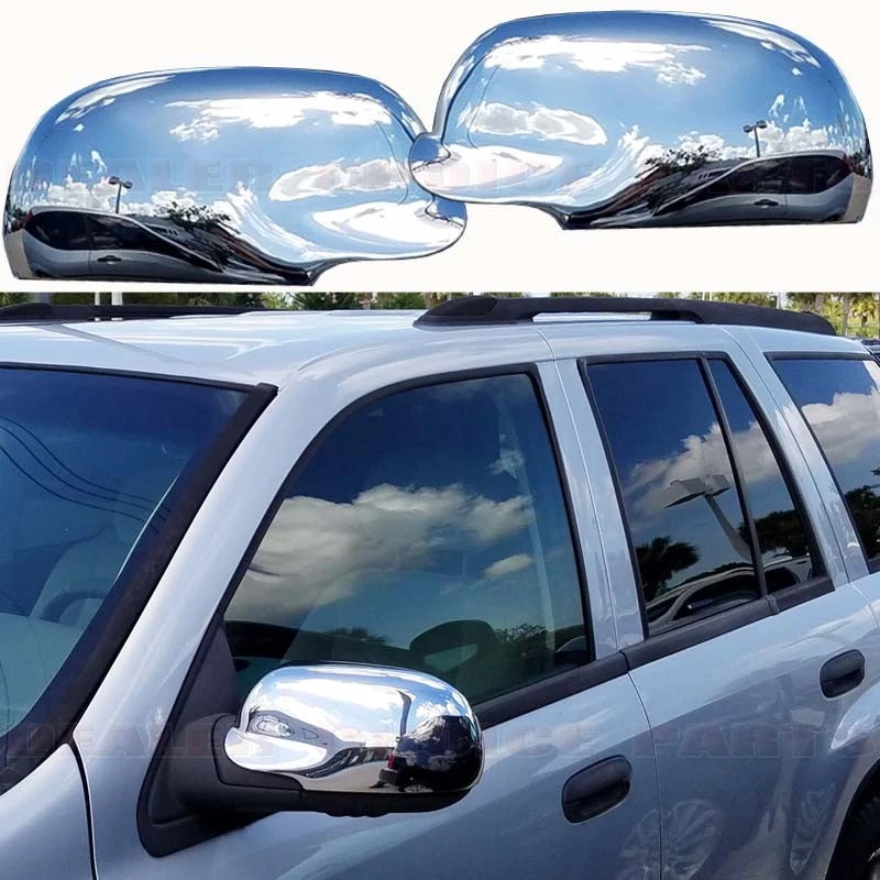 Cubiertas de espejo cromadas superposiciones para Chevy Trailblazer GMC Envoy 2002-07 2008 2009 Foto 1 de 4