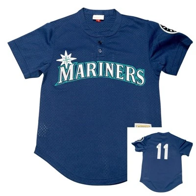 Mitchell & Ness Seattle Mariners Edgar Martinez Baseball Jersey Mens Small MLB - Image 1 of 4