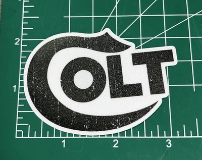 QTY 2 NOS Style COLT Mfg 3M Sticker Firearm AR-15 Stickers Python Cobra  Decal - Image 1 of 2