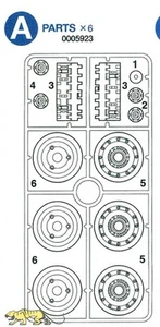 Tamiya 0005923 A Piezas (A1-A6) para Tamiya Königstiger 56018 - 1:16 - Imagen 1 de 1