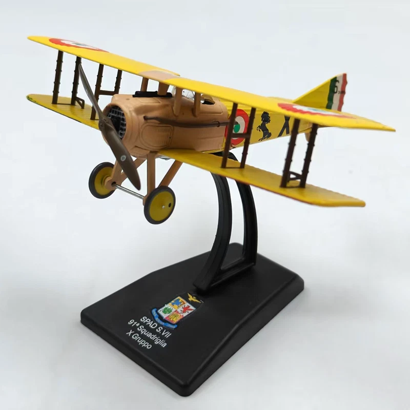 Modello Militare Diecast 1:72 Aereo Biplano Caccia SPAD S.VII Italiano WWI Gift - Immagine 1 di 4