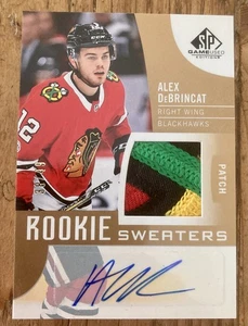 ALEX DEBRINCAT 2017-18 UD SP GAME USED INKED SWEATERS ROOKIE AUTO PATCH #38/49 - Picture 1 of 8