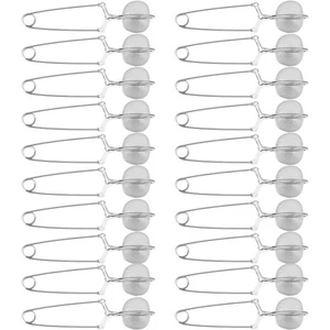 20 Pcs Loose Leaf Tea Infuser Stainless Steel Mesh Snap Tea Ball Strainers wi... - Picture 1 of 7