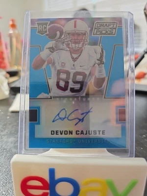 2016 Panini Prizm Blue Draft Picks Devon Cajuste Rookie Auto - Image 1 of 3