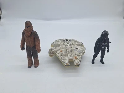 Lote Starwars 1979 Halcón Milenario Die Cast, figura Chewbacca LFL, Imp. Luchador Foto 1 de 4