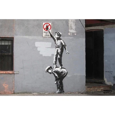 Banksy's Graffiti | Graffiti is a Crime 24x36" Art Print | Limited Edition - Image 1 of 4