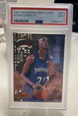 Bowman's Best Cuts 1997 #BC5 Kevin Garnett Minnesota Timberwolves PSA 9 Foto 1 de 2