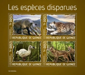 Guinea - 2019 Extinct Species - 4 Stamp Sheet - GU190322a - Picture 1 of 1