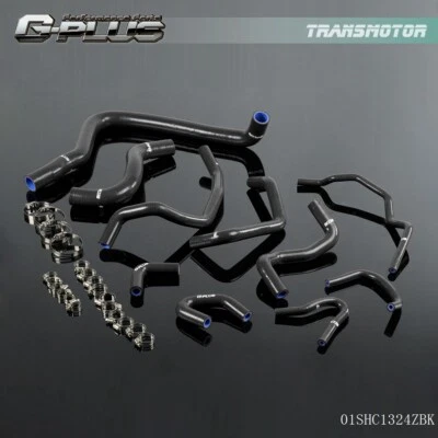 Silicone Radiator Heater Hose Kit Black Fit For 90-93 Honda Accord CB7 F22A F20A - Image 1 of 4